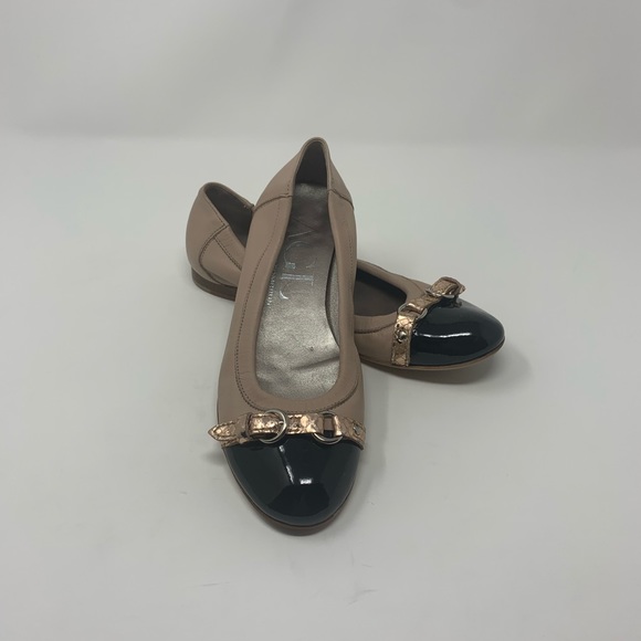 AGL Attilio Giusti Leombruni Cap Toe Ballet Flats Shoes Women Size 4 1/2 Luxury - Picture 1 of 16